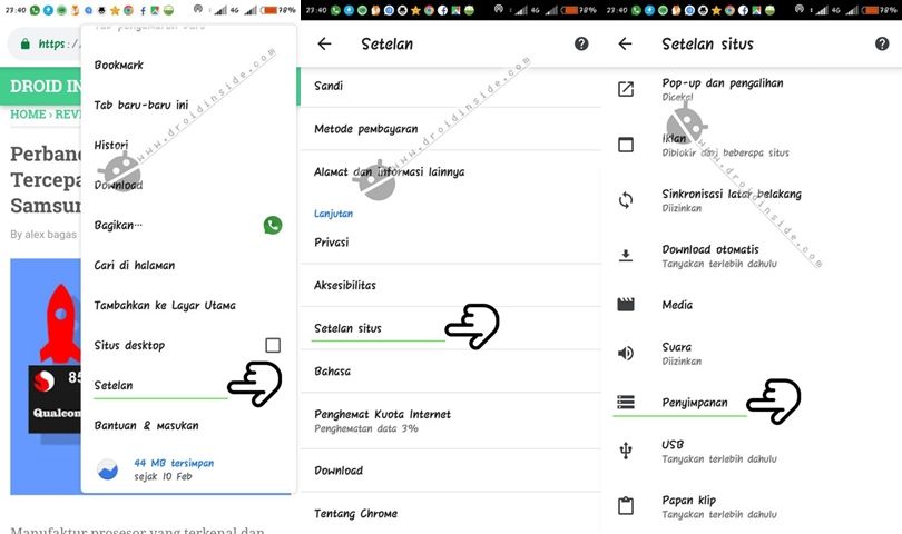 cara mengatasi penyimpanan internal hampir penuh