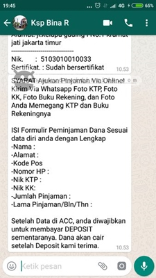 kasus pinjaman online penipuan