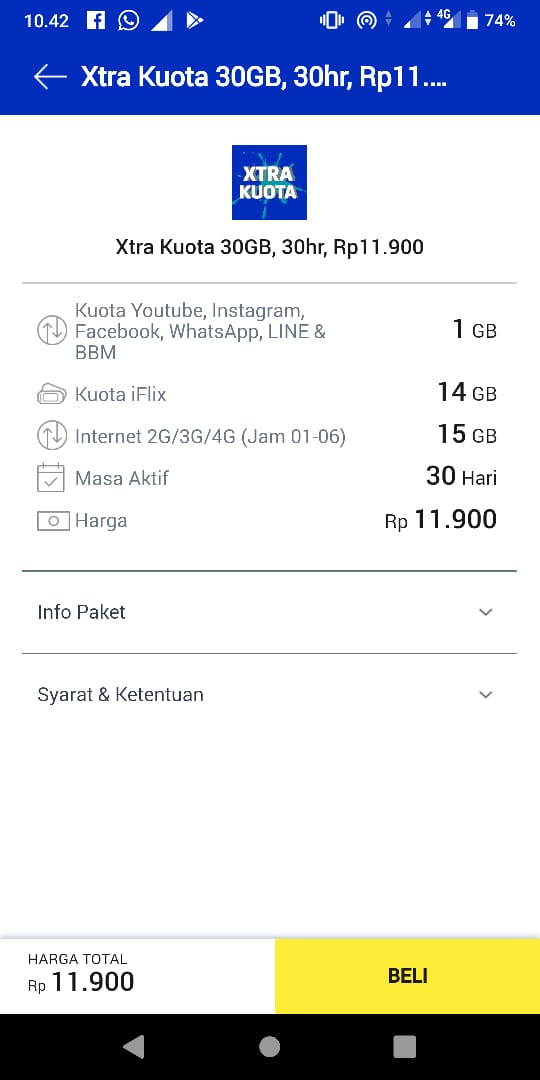 Cara daftar paket XL 30gb 10rb