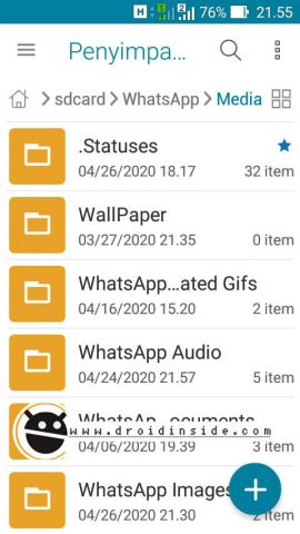 ambil status whatsapp