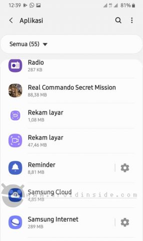 aplikasi rekam layar galaxy a20