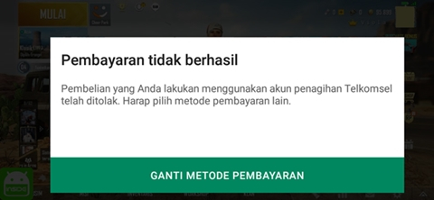 cara mengatasi metode pembayaran ditolak telkomsel