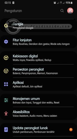 cara update samsung galaxy a70 android 10