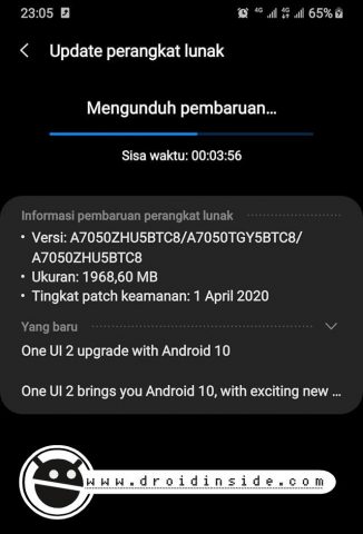 galaxy a70 kekurangan setelah update