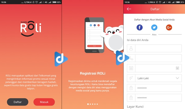 cara daftar kuota gratis roli