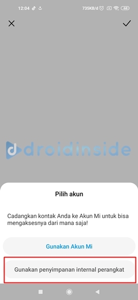  backup kontak xiaomi offline