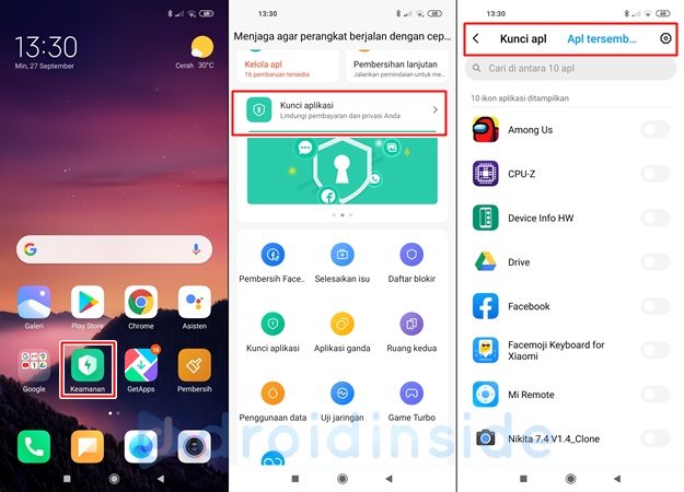 cara menampilkan aplikasi tersembunyi di xiaomi