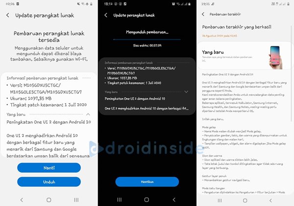 cara update samsung galaxy m10