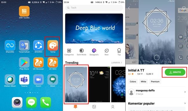 download tema xiaomi dan menerapkan