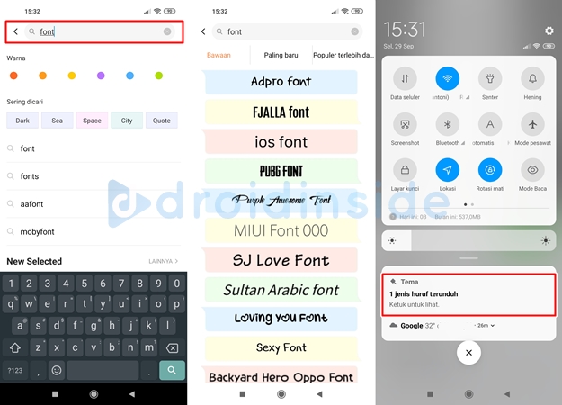 ganti font xiaomi tanpa ubah lokasi