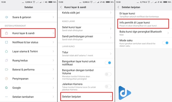 info pemilik darurat xiaomi