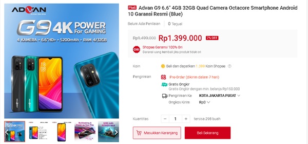 harga advan g9