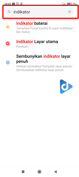 indikator layar penuh Xiaomi