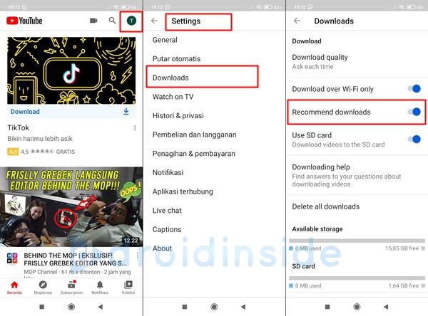 mematikan recommend downloads youtube