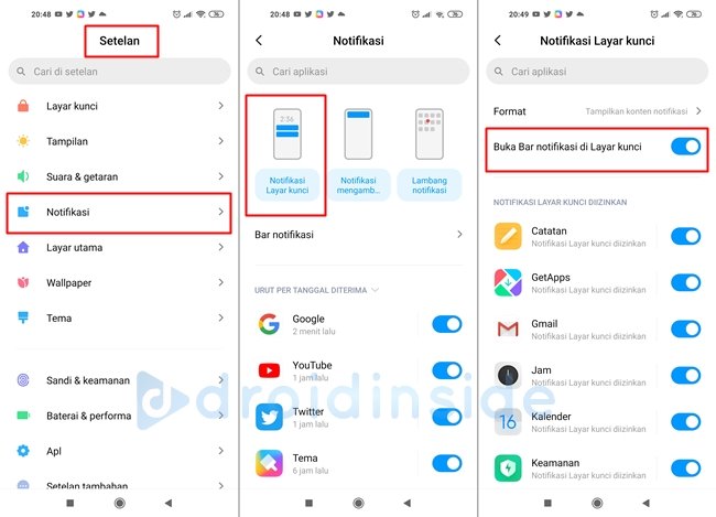 saat terkunci akses cepat Xiaomi masih bisa