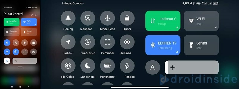 tampilan pusat kontrol miui 12