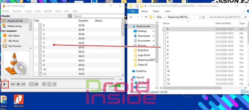 memutar file m3u8 di vlc