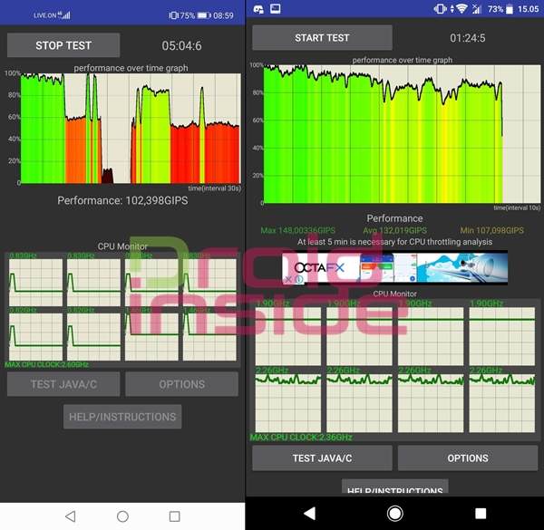 penurunan performa android cpu throttle