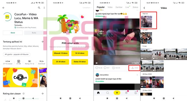 cara download video cocofun tanpa watermark