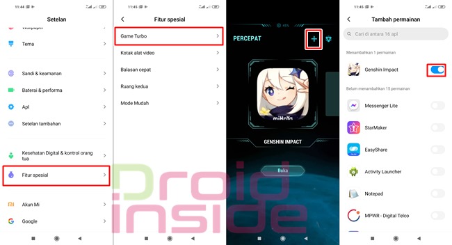 menambahkan aplikasi ke game booster