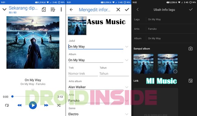 mengubah album art lagu android droidinside