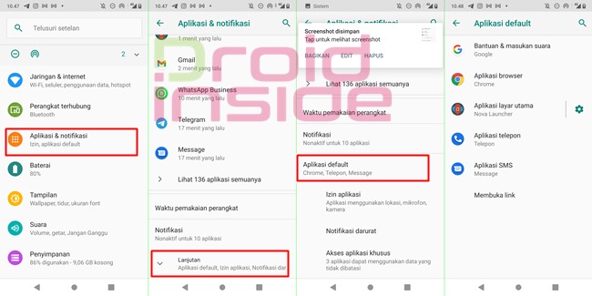 ubah aplikasi bawaan pada android