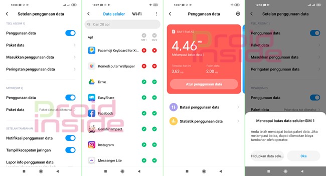 mengatur penggunaan data di Xiaomi