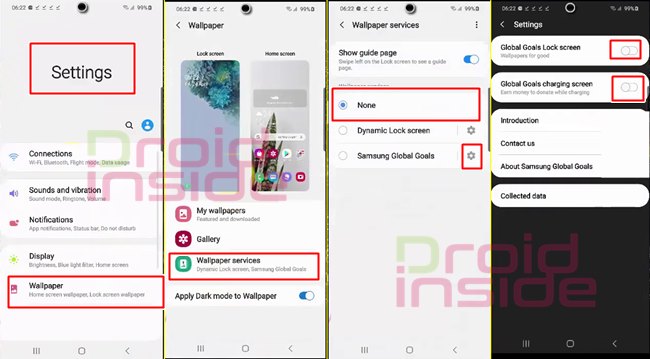 hilangkan iklan samsung di layar kunci