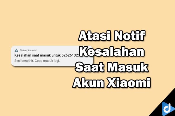 kesalahan saat masuk untuk akun mi droidinside