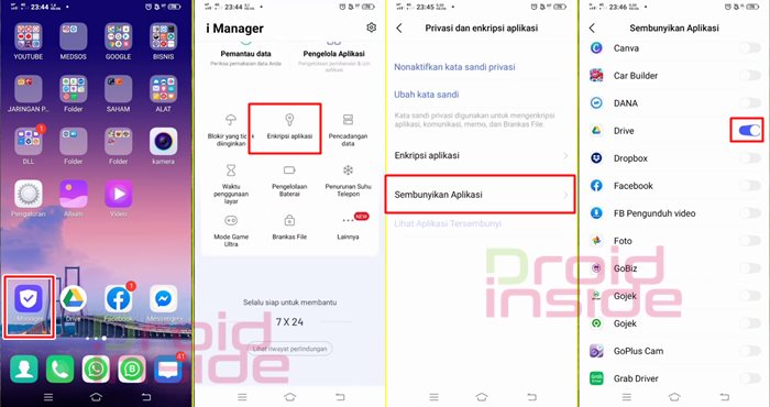 sembunyikan aplikasi vivo dengan imanager