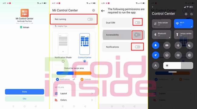 tampilan akses cepat android seperti iphone