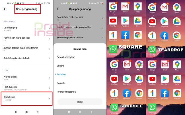 cara mengganti bentuk icon aplikasi android tanpa aplikasi