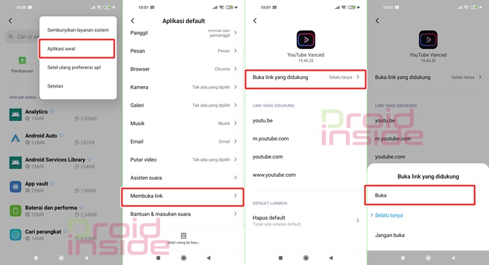 cara setting youtube vanced default di xiaomi