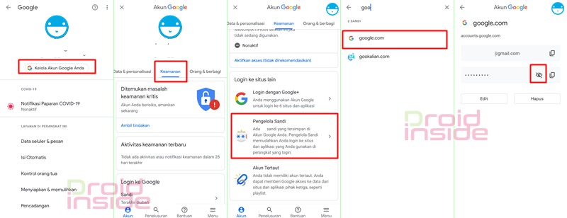 cara melihat sandi akun google di hp sendiri