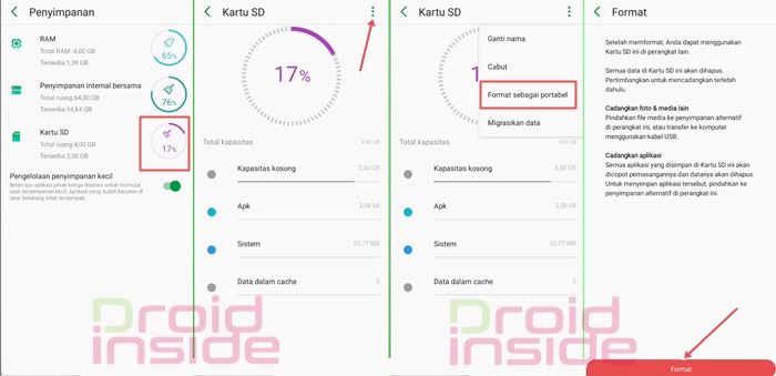 mengembalikan kartu memori jadi portable infinix