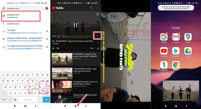 picture in picture youtube dengan Chrome