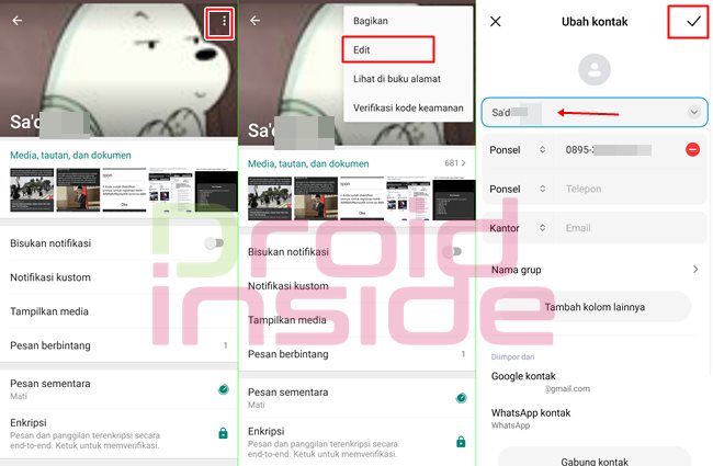 cara ganti nama kontak whatsapp
