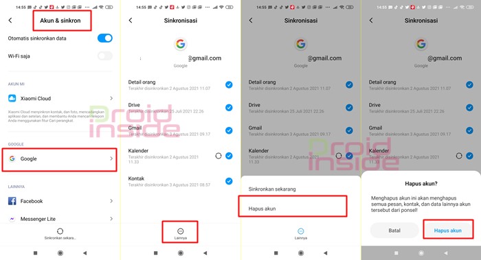 cara logout akun gmail di xiaomi