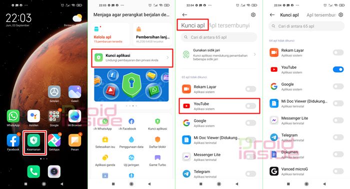 cara mengunci aplikasi di hp xiaomi