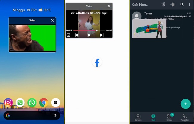 cara picture in picture di hp oppo