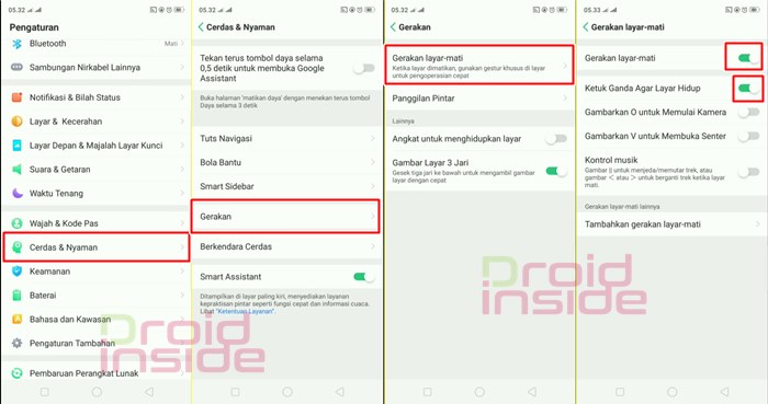 ketuk 2 kali untuk menghidupkan layar oppo a3s