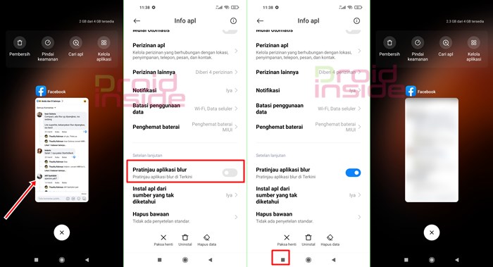 Pratinjau Aplikasi Blur Xiaomi