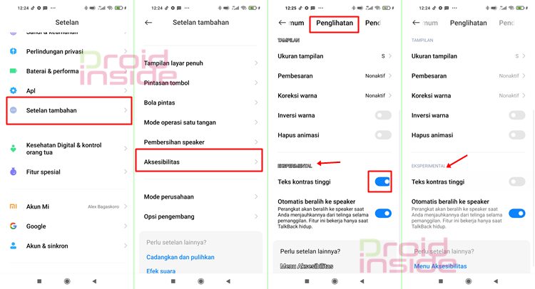 font menjadi tebal Xiaomi cara atasi