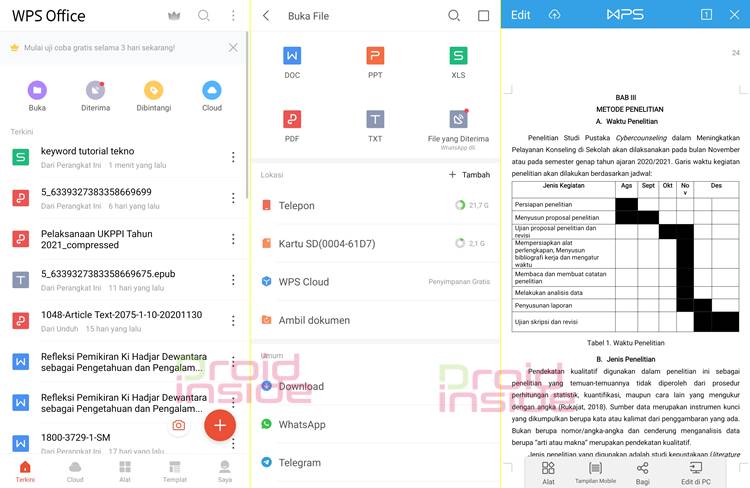 Cara mengubah Word ke PDF di HP dengan WPS Office