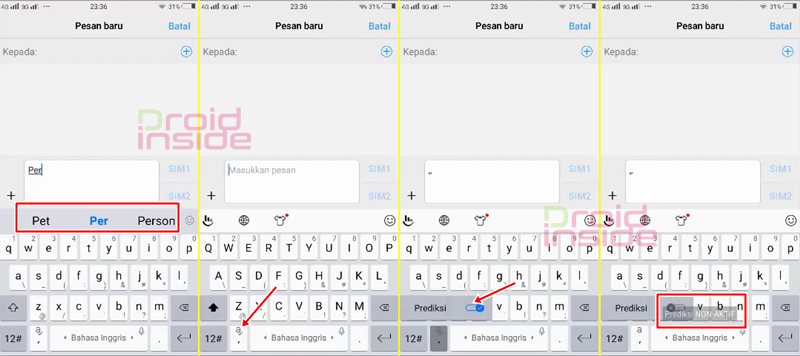 mematikan prediksi teks keyboard vivo