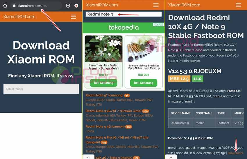 cara download versi rom xiaomi