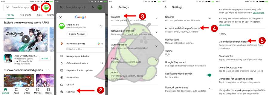 Cara Menghapus Riwayat Pencarian Google Play Store