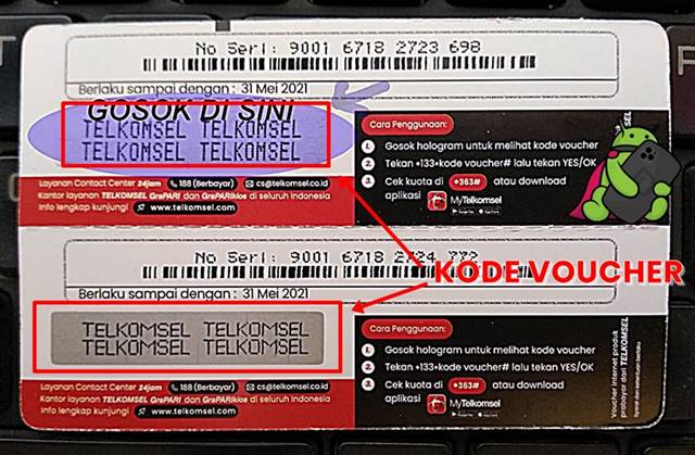 Cara memasukan kode voucher telkomsel