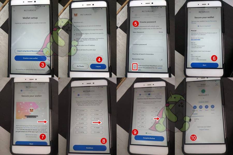 Cara membuat akun metamask di hp android