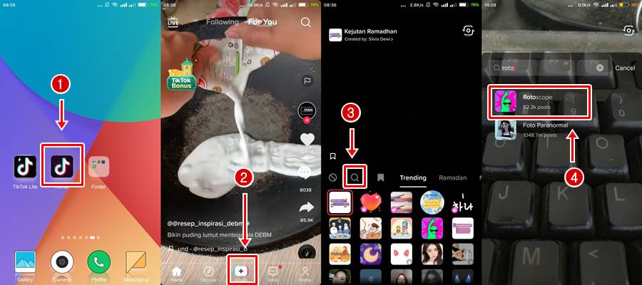 Cara Menambahkan Fitur Filter Rotoscope Tiktok